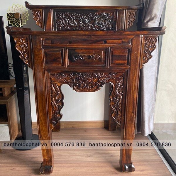 Bàn thờ gia tiên gỗ muồng 1 tầng - M1