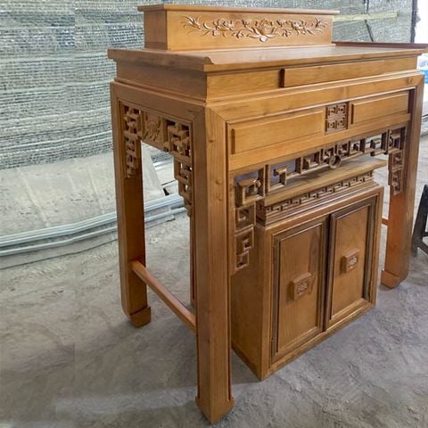  Bàn thờ gỗ sồi 2 tầng kèm tủ BT6 