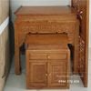 Bàn thờ gỗ sồi hoa sen kèm tủ BT3