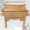 Bàn thờ gia tiên gỗ căm xe 2 tầng tay cuốn - X3