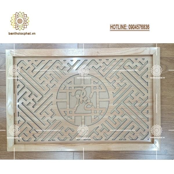 Tấm chống ám khói bàn thờ chữ phúc kích thước 61x41cm