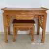 Bàn thờ gia tiên gỗ sồi hoa sen kèm đôn BT1