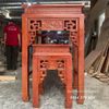 Bàn thờ gia tiên gỗ sồi hoa sen kèm đôn BT1
