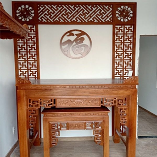 Vách ốp tường phòng thờ hoa sen - VOT80