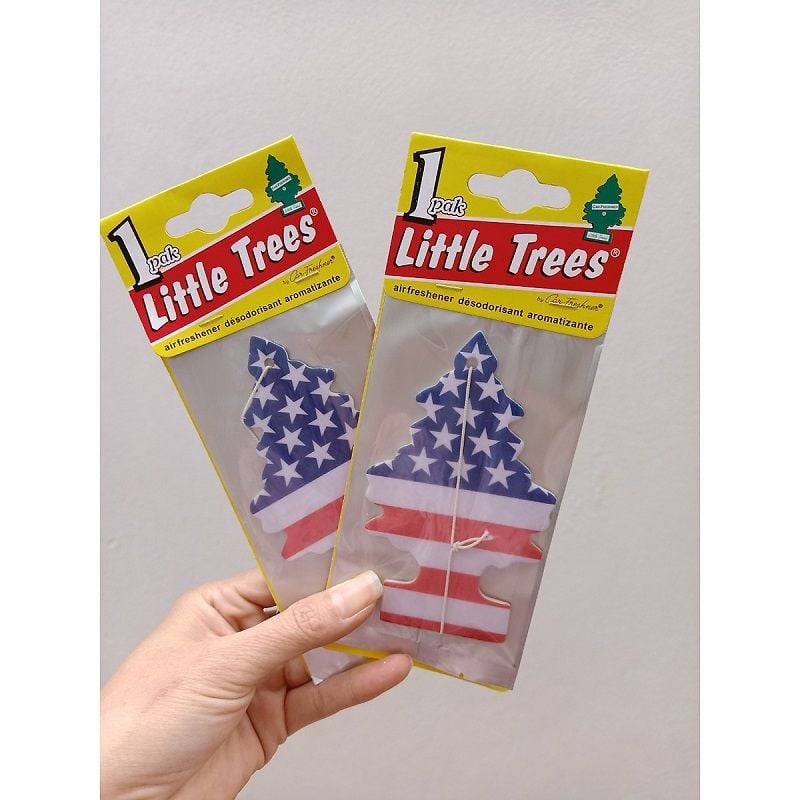  Cây Thông Thơm Cờ Mỹ Little Trees- Cao Cấp Khử Mùi, Treo Xe Ô Tô, Tủ Quần Áo, Bàn Làm Việc 