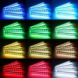  Đèn Led Gầm Ghế Ô Tô 4 Dải Đèn, Mỗi Dải 12 LED, Có Điều Khiển Cao Cấp 