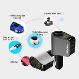  Tẩu Sạc Ô Tô, Xe Hơi HYUNDAI HY10, Tẩu Sạc Nhanh Ô Tô Có 3 Cổng USB, 1 Tẩu Sạc, Điện Áp 4.8A 