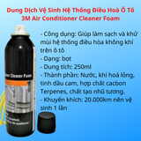  Vệ Sinh Dàn Lạnh, Vệ Sinh Điều Hoà Ô Tô, Dung Dịch Vệ Sinh 3M Air Conditioner Cleaner Foam Dạng Bọt, Hàng Chính Hãng 