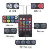  Đèn Led Gầm Ghế Ô Tô 4 Dải Đèn, Mỗi Dải 12 LED, Có Điều Khiển Cao Cấp 