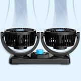  Quạt Máy Đôi Mini 12V Xoay 360 Độ Tiện Ích Trên Ô Tô, Xe Hơi Cao Cấp 