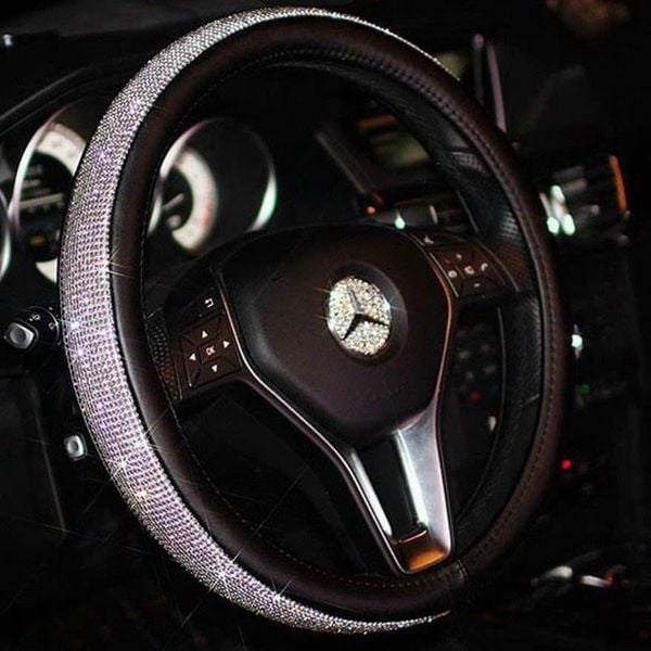  BỌC VÔ LĂNG Ô TÔ ĐÍNH ĐÁ CAO CẤP PHÙ HỢP VỚI MỌI DÒNG XE CON, THIẾT KẾ SANG TRỌNG 