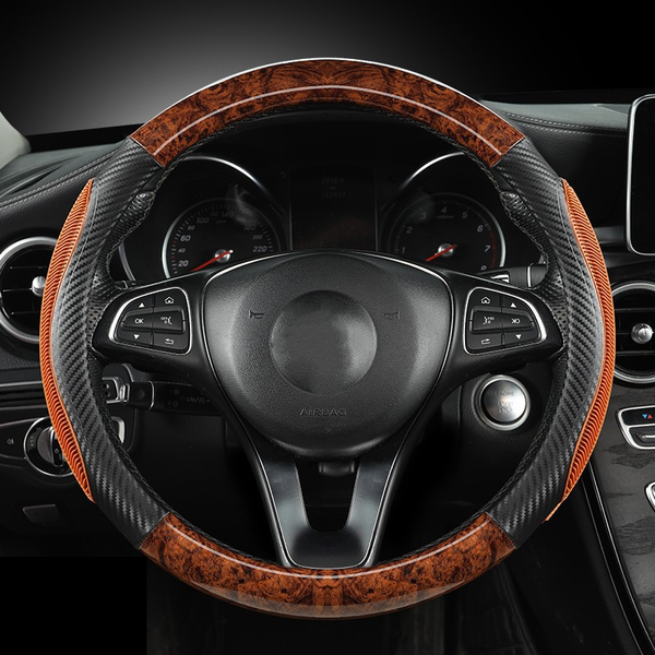  Bọc Vô Lăng Ô Tô Vân Gỗ Phù Hợp Xe 4-7 Chỗ Chất Liệu Cao Cấp, Bám Chắc, Chống Trơn Trượt, Thấm Hút Mồ Hôi 