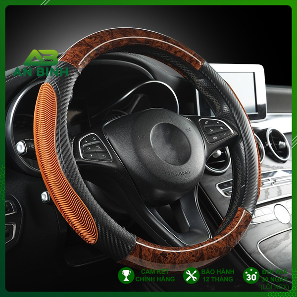  Bọc Vô Lăng Ô Tô Vân Gỗ Phù Hợp Xe 4-7 Chỗ Chất Liệu Cao Cấp, Bám Chắc, Chống Trơn Trượt, Thấm Hút Mồ Hôi 