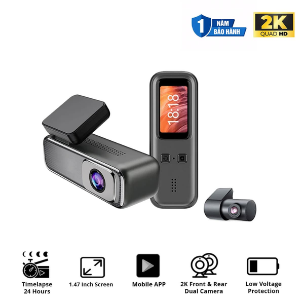  CAMERA HÀNH TRÌNH Q6 FHD WIFI ĐA NĂNG - TẮT MÁY GHI HÌNH LIÊN TỤC - CÓ 2 MẮT CAMERA TRƯỚC SAU 