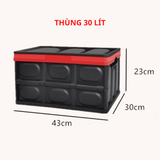  Thùng Đựng Đồ Để Cốp Xe Ô Tô Có Thể Gấp Gọn - Dung Tích 56 Lít 