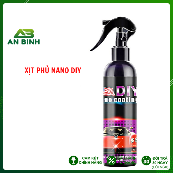  Chai Xịt Phủ NANO DIY 200ml Chống Bám Nước Kính, Phủ Bóng Sơn Xe Ô Tô 