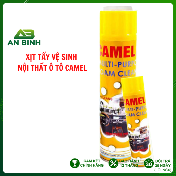  Chai Xịt Tẩy Vệ Sinh Nội Thất Ô Tô Dạng Bọt CAMEL FOAM CLEANER 650ml 