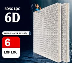 Thảm Bông lọc bể cá 6D thế hệ mới 6 lớp lọc cặn bẩn kích thước 120x30x2cm, 40x50x2cm