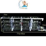 Lọc dàn mưa Mica 3 tầng - 4 dãy 75cm, 5 dãy 90cm, 6 dãy 100cm cho bể cá cảnh