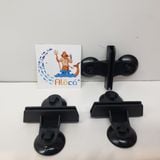 Chân hít kính giữ vách kính ngăn bể cá -Hít kẹp vách ngăn bể cá màu đen