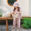 Bộ ngắn tay cài sau Bèo ngực Cotton Slub Mimo - BCT1310BN