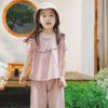 Bộ ngắn tay cài sau Bèo ngực Cotton Slub Mimo - BCT1310BN