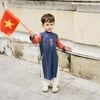 Áo dài nhung bé trai - BCT313200