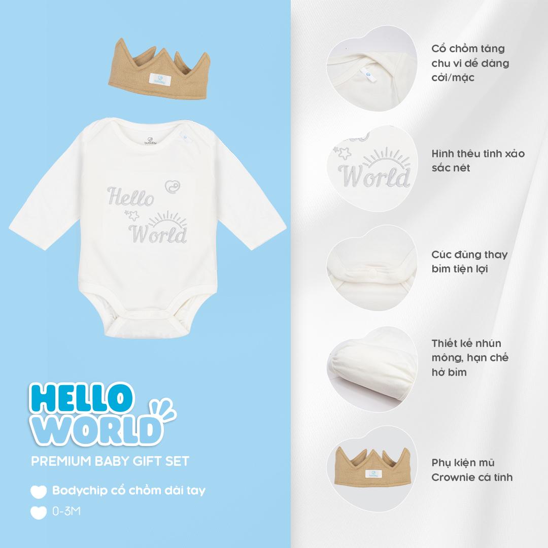 Hello World Premium Baby Gift Set – BU Baby Hello World Premium Baby Gift Set – BU Baby