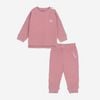 Waffle Long-sleeve Crew Neck Set - BBC110403