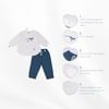 Bộ dài tay cổ tròn Cotton Slub Dona - BCT110407
