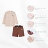 BU Aqua UPF 50+ Long-sleeve Top and Shorts Swimsuit Set - BSM171302
