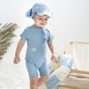 BU Aqua UPF 50+ Short-sleeve Back-zipper One-piece swimsuit - BSM231302