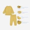 Waffle Long-sleeve Crew Neck Set - BBC110403