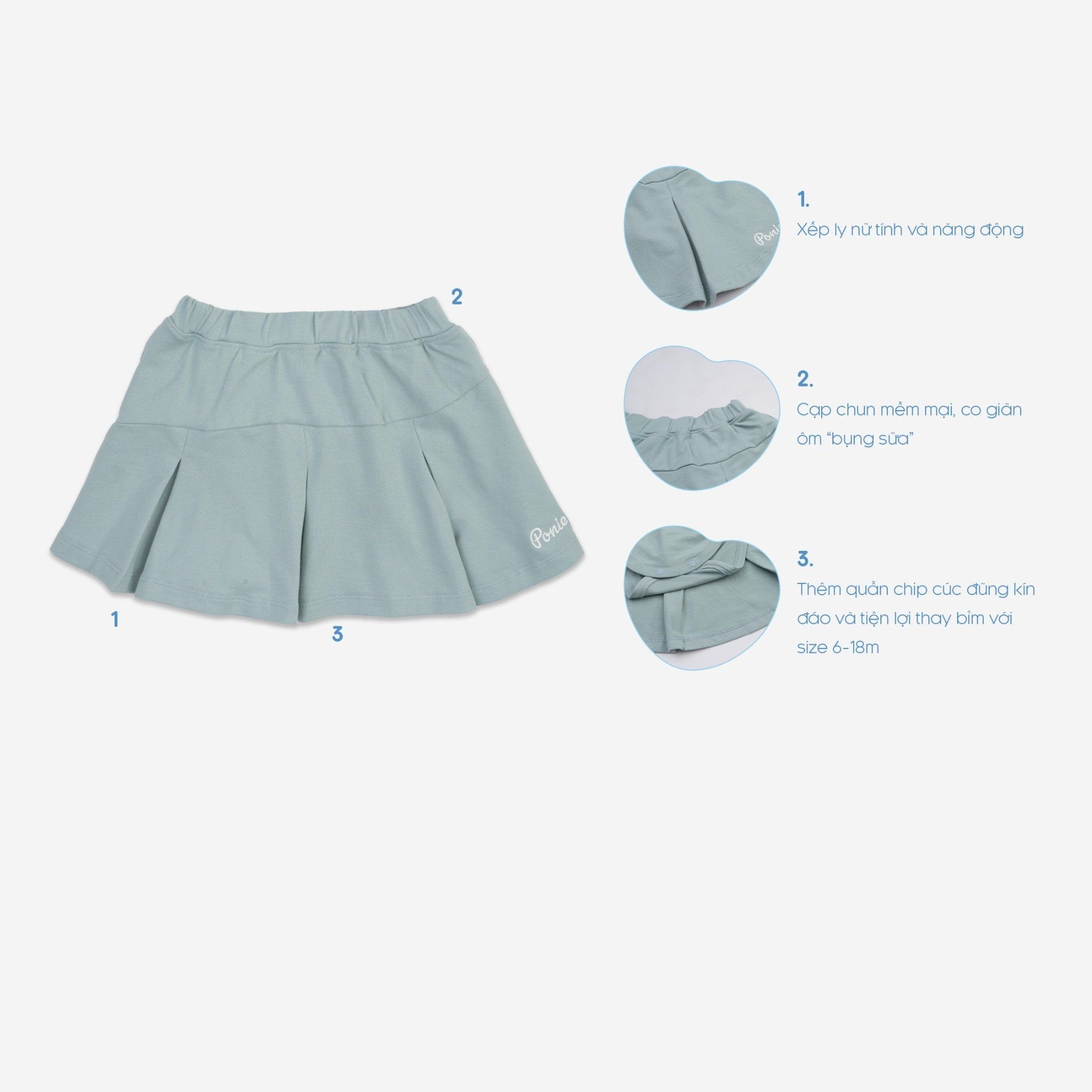 Chân Váy Nữ Màu Trắng Hàng Free Size 1 Cỡ Tennis xếp ly  MV 2120020200