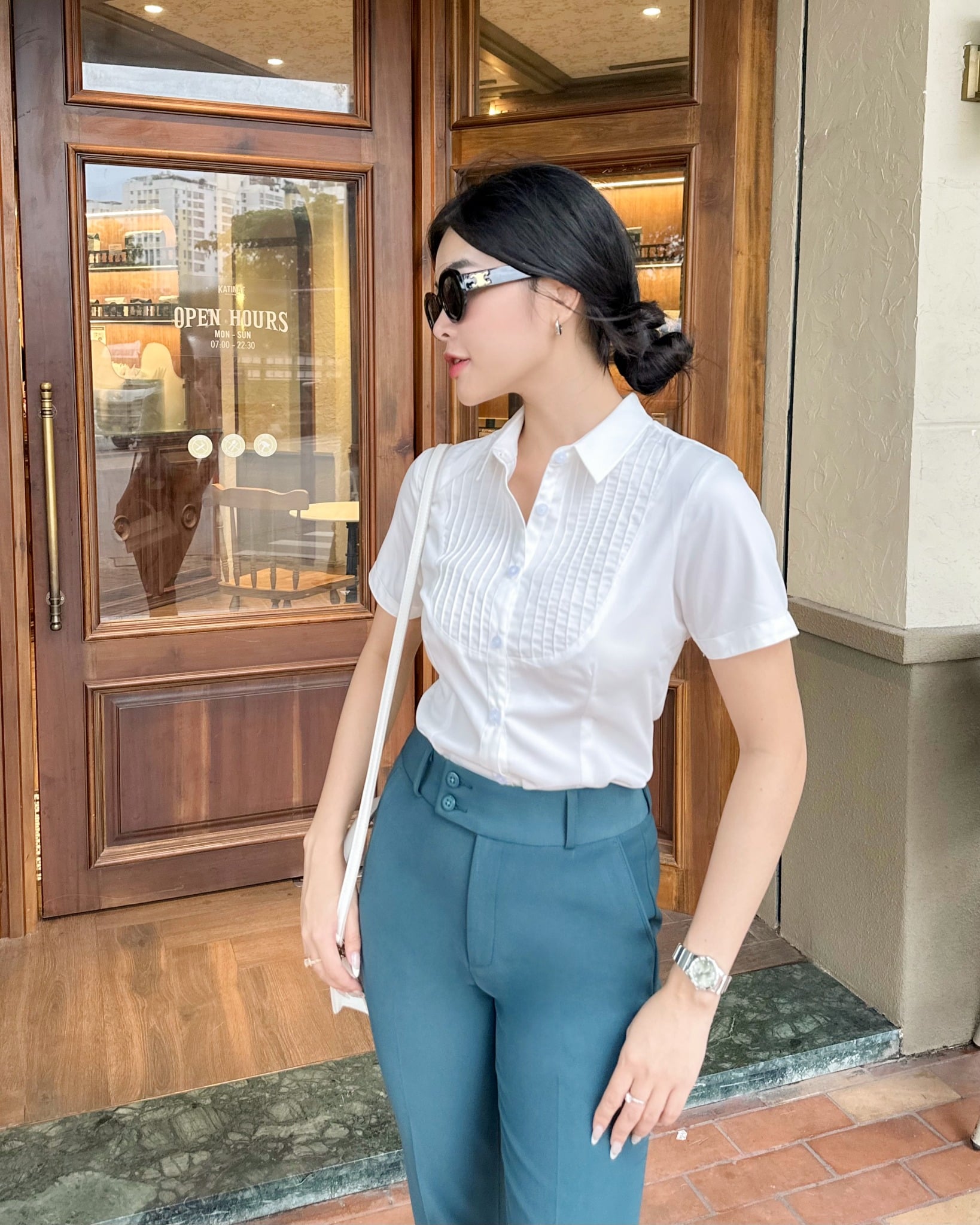 SƠ MI KATE BASIC TRẮNG
