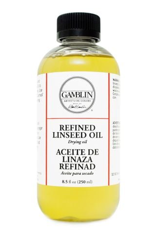 6008  Gamblin - REFINED LINSEED OIL 8.5 fl oz (250ml)