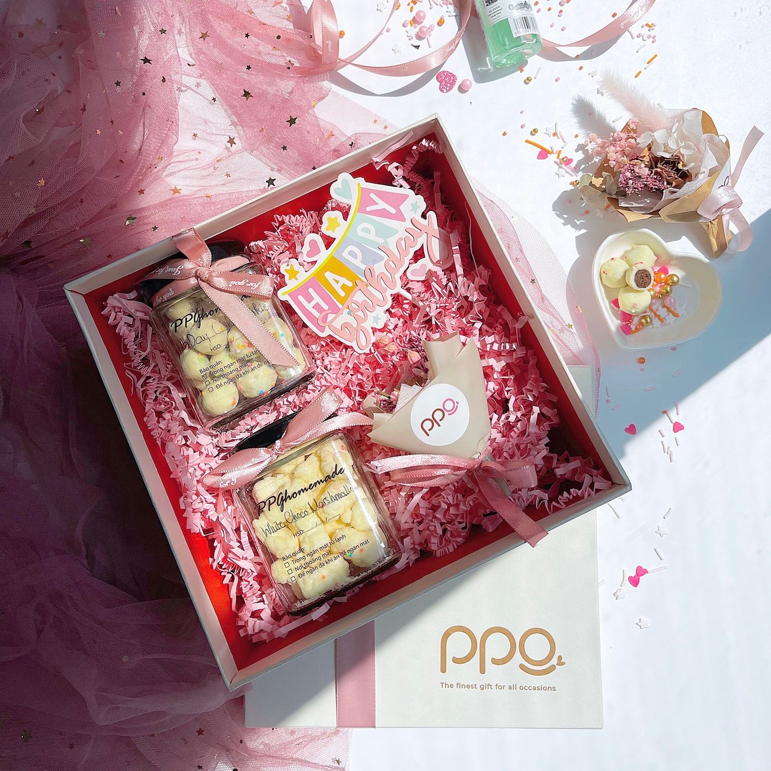  Candy Flower Birthday Box -  Set Quà Tặng Sinh Nhật Cao Cấp by PPG CHOCOLATE 