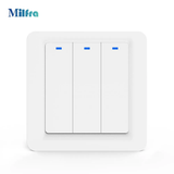 Milfra KS-612 EU Smart WiFi control switch wall light switch 3 gang switch work for Amazon Alexa