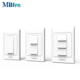 WiFi Push Button Wall Light Switch US AU 1/2/3 Gangs Control by Smart Life Tuya APP - Milfra