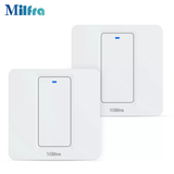 Milfra EU Smart WiFi control switch wall light switch 1gang switch work for Amazon Alexa (2 Pack)