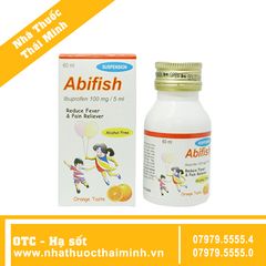 Thuốc Abifish Ibuprofen (60ml) - Giúp giảm đau, hạ sốt hiệu quả