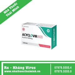 ACYCLOVIR 800MG TÍN PHONG (Hộp 30 viên)- Điều Trị Nhiễm Virus Herpes