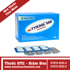 Thuốc Agi Tyfedol 500 - Điều trị hạ sốt giảm đau (10 vỉ x 12 viên)