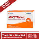 Thuốc Agicetam 800mg - cải thiện chứng chóng mặt (10 vỉ x 10 viên)