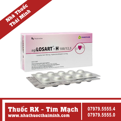 Thuốc Agilosart-H 100/12.5mg - điều trị tăng huyết áp vô căn (3 vỉ x 10 viên)