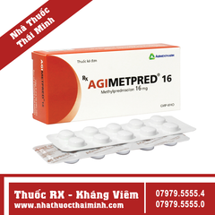 Thuốc Agimetpred 16 kháng viêm (6 vỉ x 10 viên)