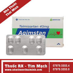 Thuốc Agimstan 40mg - Trị tăng huyết áp, suy tim (4 vỉ x 7 viên)