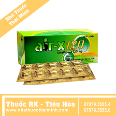 Thuốc Air-X 120mg R.X hỗ trợ điều trị các triệu chứng đầy hơi (100 viên)