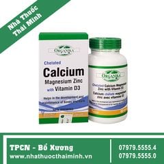 Calcium D3 Magnesium Zinc ORGANIKA (Hộp 90 Viên) - Bổ sung canxi, magiê, kẽm và vitamin D3