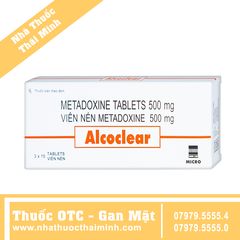 Thuốc Alcoclear 500mg Micro bảo vệ gan (3 vỉ x 10 viên)